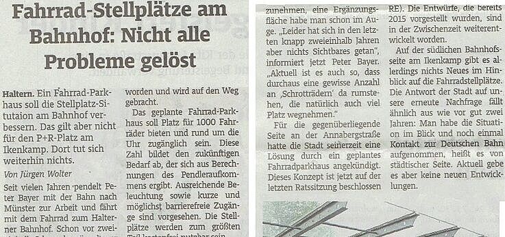 Kaum Fahrradstellplätze am Pendlerparkplatz