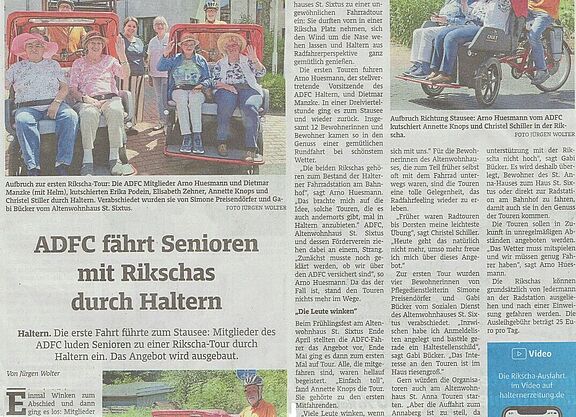 Rikschafahrten fürs Altenheim