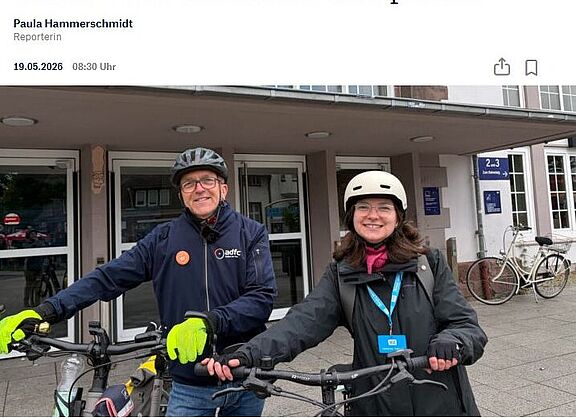 Testfahrt mit dem neuen Fahrradstadtplan