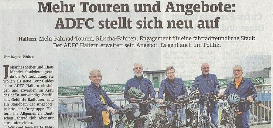 Neue Tourguides beim ADFC