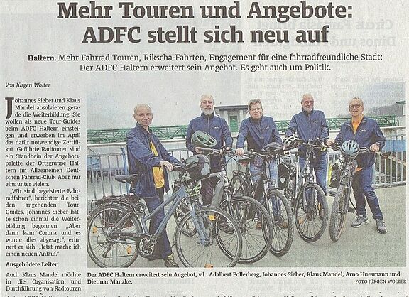 Neue Tourguides beim ADFC