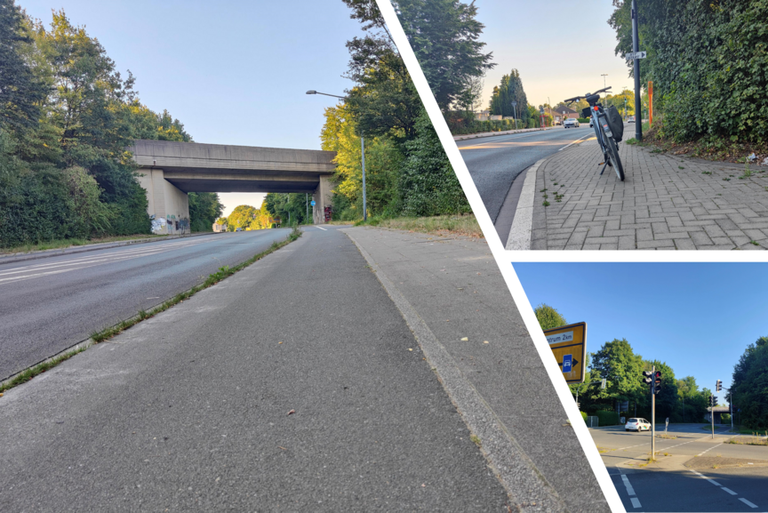 Collage "Über den Knöchel" Stellenweise Oberflächenbeschaffenheit Über den Knöchel